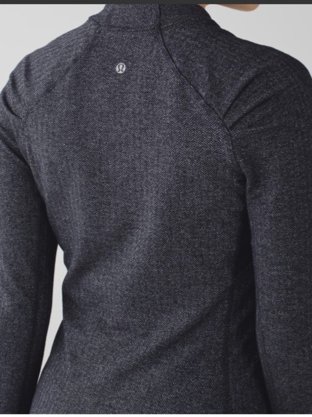 lululemon athletica Think Fast Long Sleeve - Herringbone Heathered Black